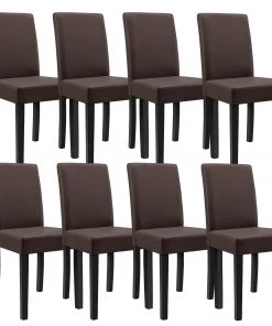 En.casa Polsterstühle (8er-Set) - Braun