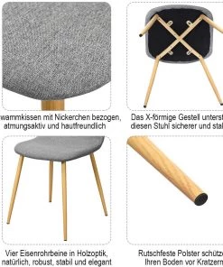Costway 2er-Set Polsterstuhl Esszimmerstuhl -Deutschland Stühle Verkaufs-Shop f33335b0e0af4e8b8eda1a1607ec4cde