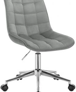 Woltu Arbeitshocker Harley - Hellgrau - Schwarz