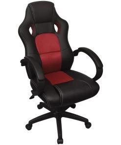 VidaXL Racing Bürostuhl Kunstleder - vidaXL Racing Bürostuhl Rot Kunstleder