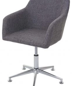 Esszimmerstuhl HWC-A74 - Grau - Textil