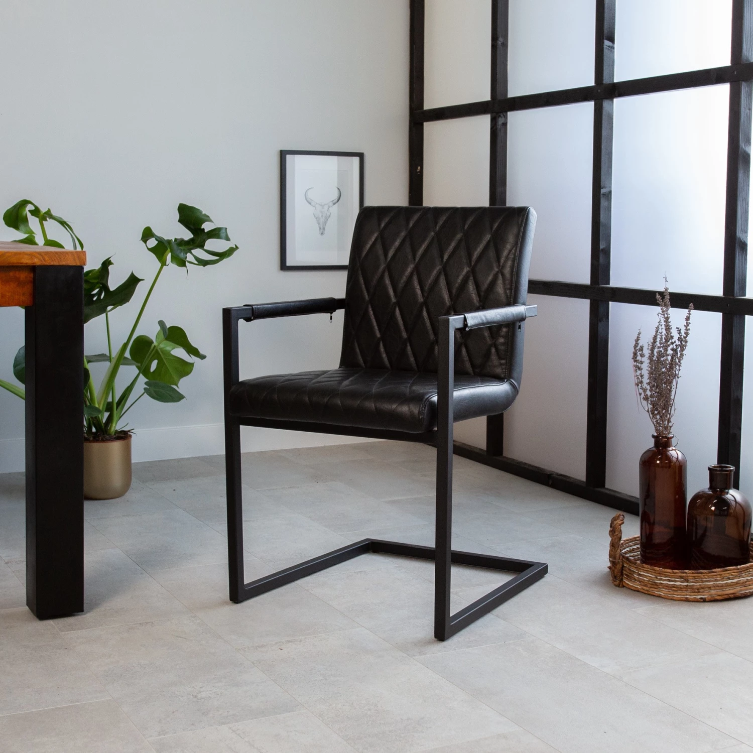 Dimehouse Ruben Esszimmerstuhl Industrial - Schwarz 2 Dimehouse Ruben Esszimmerstuhl Industrial - Schwarz – Bild 2