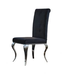 KAWOLA Esszimmerstuhl LEIA Velvet - Schwarz