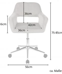 Svita JILL Schreibtischstuhl - Grau - Schwarz - Höhe: 56 cm - Samt - Textil -Deutschland Stühle Verkaufs-Shop f5dd141982cc474abb0645c21f83f6ba.cropped 461 285 2215 2466.processed