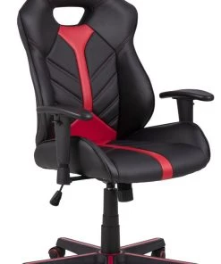 Ebuy24 Cobblestone Gamin Stuhl - Cobblestone Gamin Stuhl mit verstellbaren Armlehnen schwarz, rot.