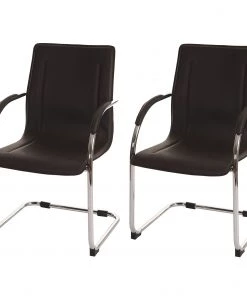 HWC Konferenzstuhl Samara (2er Set) - Braun