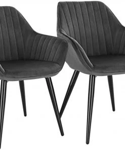 Woltu Esszimmerstuhl Franziska (2er Set) - Grau