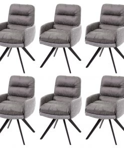 Esszimmerstuhl HWC-G66 (6er Set) - Breite: 59 cm