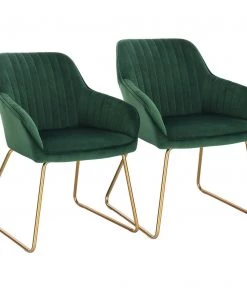 Woltu Esszimmerstuhl Stella (2er Set) - Grün
