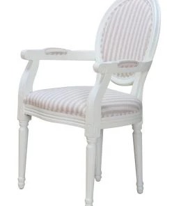 Ebuy24 Rokoko/Amaretta Esszimmerstuhl - Glas Weiß - Tiefe: 54 cm