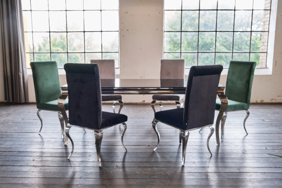 KAWOLA Esszimmerstuhl LEIA Velvet - Schwarz 2 KAWOLA Esszimmerstuhl LEIA Velvet - Schwarz – Bild 2