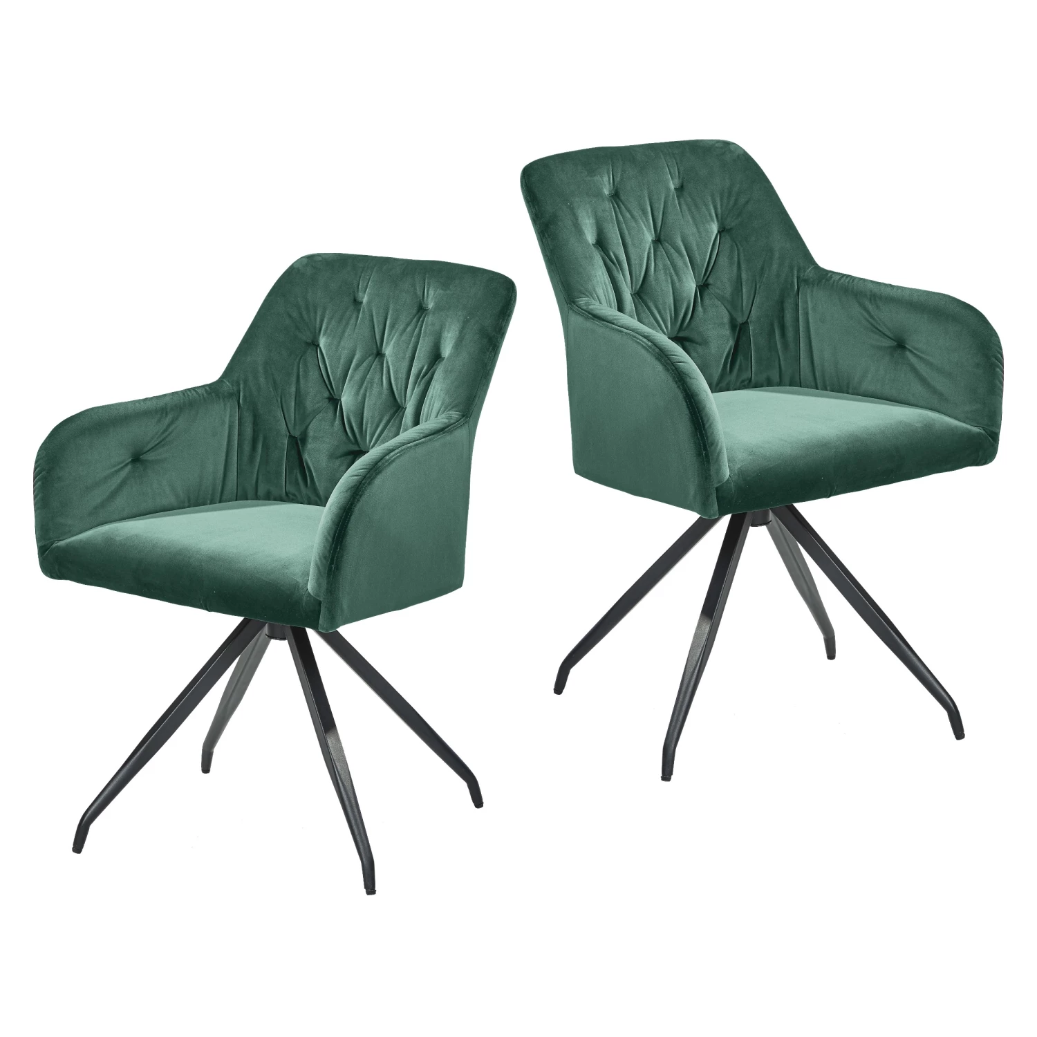 Set one by Musterring Drehstuhl Fremont (2er Set) - Grün 1 Set one by Musterring Drehstuhl Fremont (2er Set) - Grün