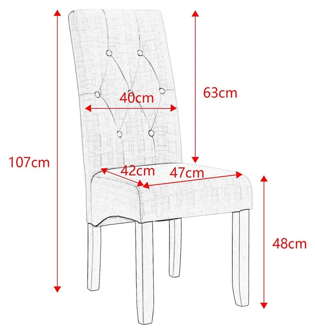 Woltu Esszimmerstuhl Karina - Grau 6 Woltu Esszimmerstuhl Karina - Grau – Bild 6