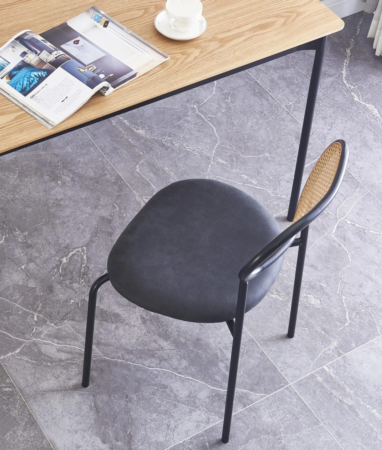 Nordlys Esszimmerstühle (2er Set) OREBRO - Metall und Rattan - Schwarz 3 Nordlys Esszimmerstühle (2er Set) OREBRO - Metall und Rattan - Schwarz – Bild 3