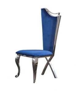 KAWOLA Esszimmerstuhl AMALIA Velvet - Blau