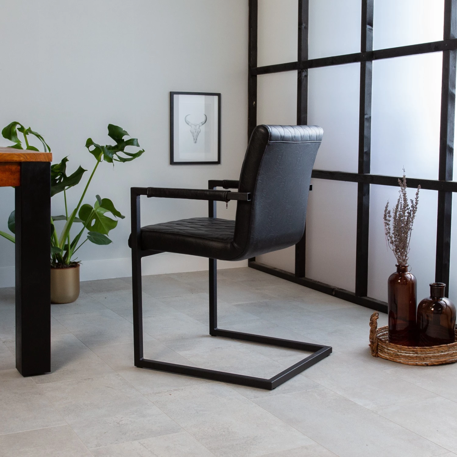 Dimehouse Ruben Esszimmerstuhl Industrial - Schwarz 4 Dimehouse Ruben Esszimmerstuhl Industrial - Schwarz – Bild 4