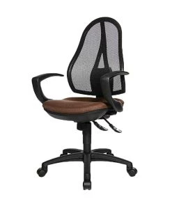Topstar Drehstuhl Open Point SY - Kunstfaser / Mesh - Dunkelbraun / Schwarz