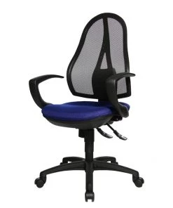 Topstar Drehstuhl Open Point SY - Kunstfaser / Mesh - Royalblau / Schwarz