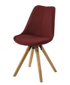 Mørteens Polsterstuhl Aledas II - Webstoff Cors: Dunkelrot - 2er Set -Deutschland Stühle Verkaufs-Shop polsterstuhl aledas ii 2er set webstoff gummibaum massiv dunkelrot 5061036