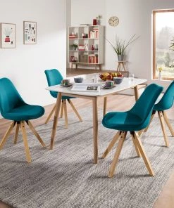 Deutschland Stühle Verkaufs-Shop -Deutschland Stühle Verkaufs-Shop polsterstuhl aledas ii 2er set webstoff gummibaum massiv petrol 4292752