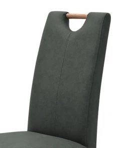 Roomscape Polsterstuhl Alessia II (2er-Set) - Anthrazit / Eiche -Deutschland Stühle Verkaufs-Shop polsterstuhl alessia ii 2er set kunstleder anthrazit eiche 1940862