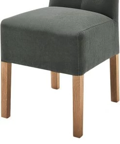 Maison Belfort Polsterstuhl Funny II (2er- Set) - Anthrazit / Eiche -Deutschland Stühle Verkaufs-Shop polsterstuhl funny ii 2er set kunstleder anthrazit eiche 1938322