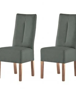 Maison Belfort Polsterstuhl Funny II (2er- Set) - Anthrazit / Eiche