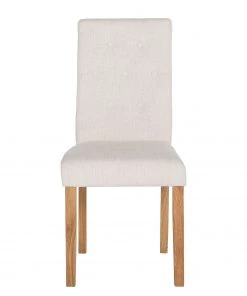 Maison Belfort Polsterstuhl Jeanne (2er-Set) - Webstoff / Eiche massiv - Creme -Deutschland Stühle Verkaufs-Shop polsterstuhl jeanne 2er set leinenstoff creme 1986258