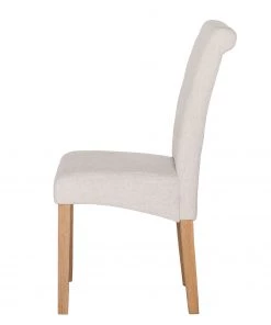 Maison Belfort Polsterstuhl Jeanne (2er-Set) - Webstoff / Eiche massiv - Creme -Deutschland Stühle Verkaufs-Shop polsterstuhl jeanne 2er set leinenstoff creme 1986262