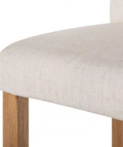 Maison Belfort Polsterstuhl Jeanne (2er-Set) - Webstoff / Eiche massiv - Creme -Deutschland Stühle Verkaufs-Shop polsterstuhl jeanne 2er set leinenstoff creme 1986282