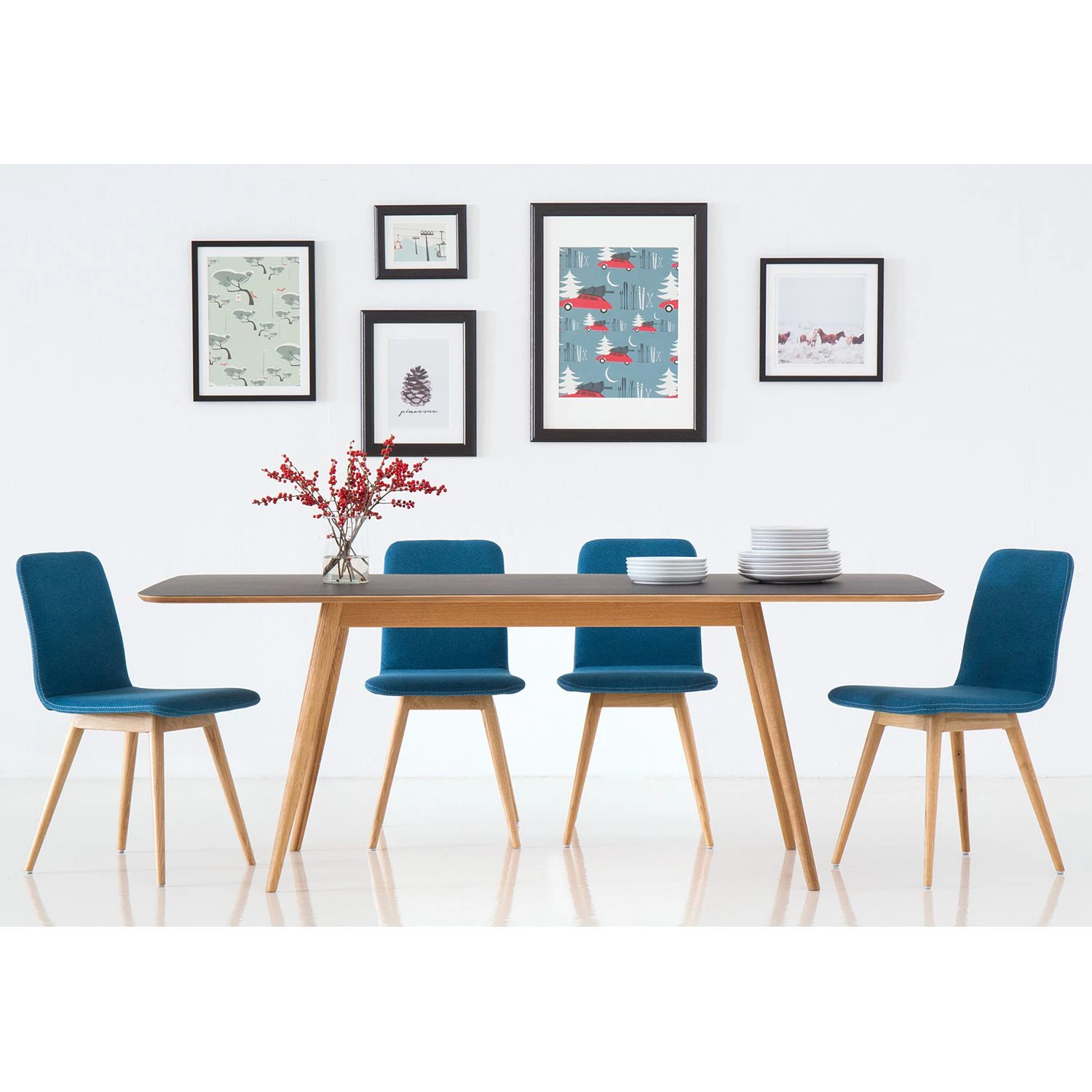 Studio Copenhagen Polsterstuhl Loca (2er-Set) - Stoff Muya: Petrol 3 Studio Copenhagen Polsterstuhl Loca (2er-Set) - Stoff Muya: Petrol – Bild 3