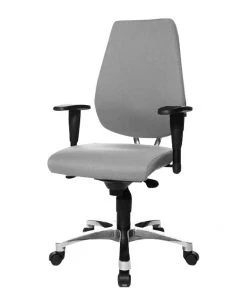 Topstar Bürodrehstuhl Sitness 30 - Kunstfaser / Aluminium - Hellgrau / Schwarz