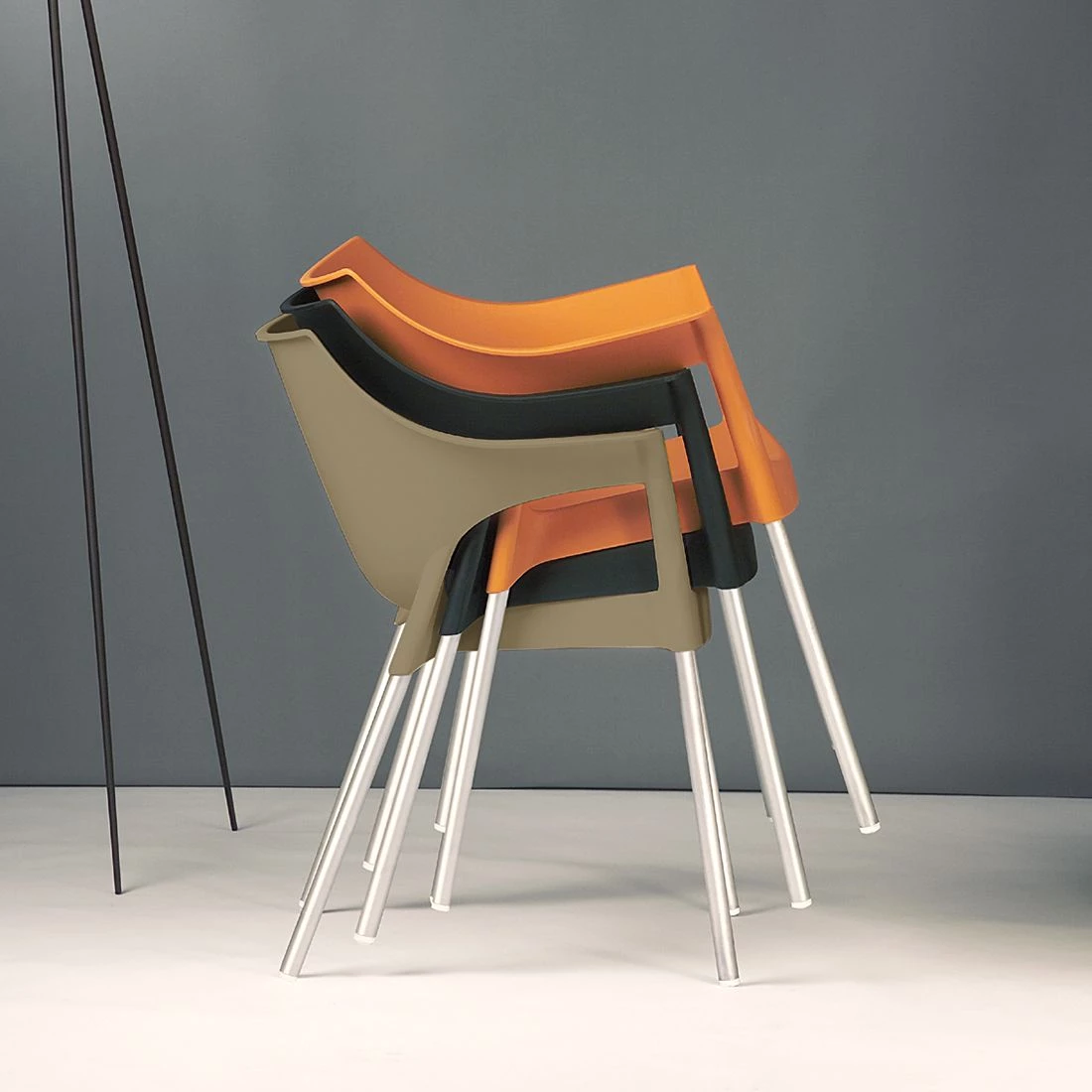 Blanke Design Stapelstuhl Pole (2er-Set) - Kunststoff/Aluminium - Orange/Chromfarben 5 Blanke Design Stapelstuhl Pole (2er-Set) - Kunststoff/Aluminium - Orange/Chromfarben – Bild 5