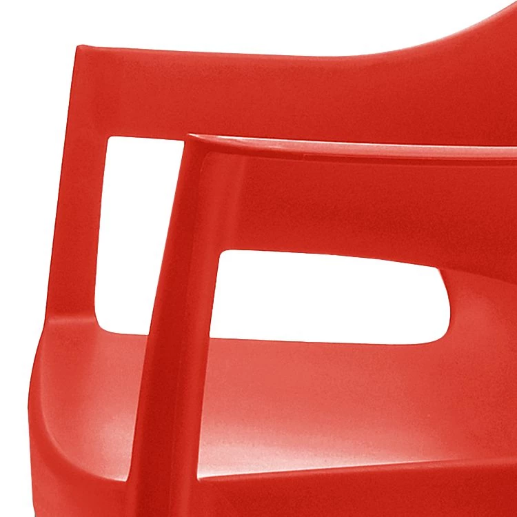 Blanke Design Stapelstuhl Pole (2er-Set) - Kunststoff/Aluminium - Rot/Chromfarben 4 Blanke Design Stapelstuhl Pole (2er-Set) - Kunststoff/Aluminium - Rot/Chromfarben – Bild 4