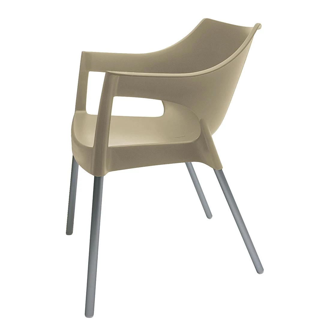 Blanke Design Stapelstuhl Pole (2er-Set) - Kunststoff/Aluminium - Latte Macchiatto / Chromfarben 3 Blanke Design Stapelstuhl Pole (2er-Set) - Kunststoff/Aluminium - Latte Macchiatto / Chromfarben – Bild 3