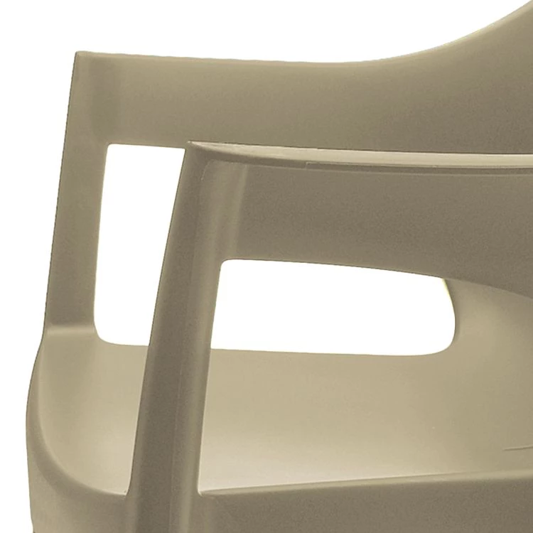 Blanke Design Stapelstuhl Pole (2er-Set) - Kunststoff/Aluminium - Latte Macchiatto / Chromfarben 4 Blanke Design Stapelstuhl Pole (2er-Set) - Kunststoff/Aluminium - Latte Macchiatto / Chromfarben – Bild 4