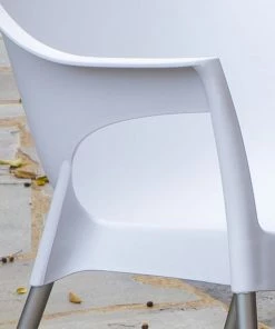 Blanke Design Stapelstuhl Pole (2er-Set) - Kunststoff/Metall - Weiß/Aluminium -Deutschland Stühle Verkaufs-Shop stapelstuhl pole 2er set kunststoff metall weiss aluminium 1410389