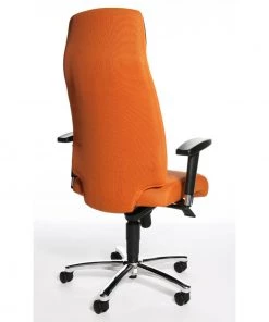 Topstar Chefsessel High Sit up - Webstoff / Echtleder - Orange / Schwarz -Deutschland Stühle Verkaufs-Shop topstar high sit up chefsessel bezug stoff echtleder verschiedene farben m ts ast 0075 5
