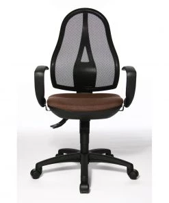 Topstar Drehstuhl Open Point SY - Kunstfaser / Mesh - Dunkelbraun / Schwarz -Deutschland Stühle Verkaufs-Shop topstar open point drehstuhl dunkelbraun m ts ast opt dbr 1