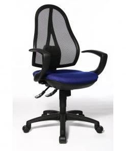 Topstar Drehstuhl Open Point SY - Kunstfaser / Mesh - Royalblau / Schwarz -Deutschland Stühle Verkaufs-Shop topstar open point drehstuhl royalblau m ts ast opt ryb 2